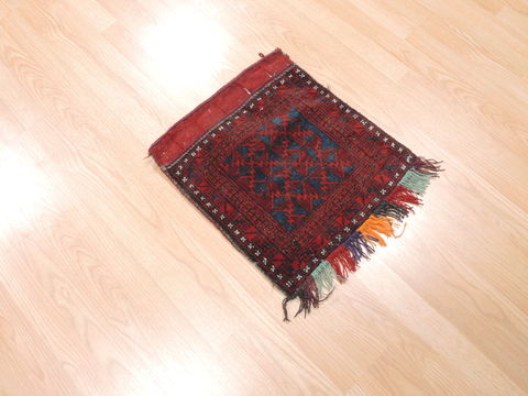 Baluch Red Square Hand Knotted 16 X 18 Area Rug 100-110978 Image 2