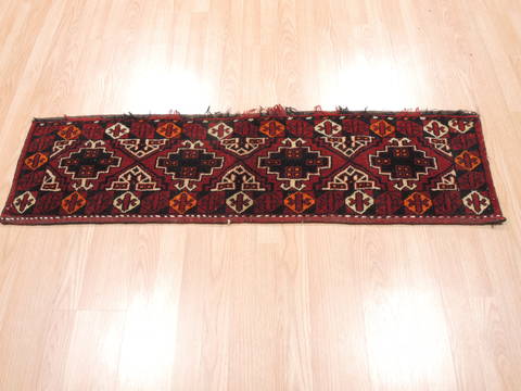 Baluch Red Runner Hand Knotted 13 X 47 Area Rug 100-110999 Image 1