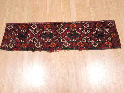 Baluch Red Runner Hand Knotted 13 X 47 Area Rug 100-110999 Image 4