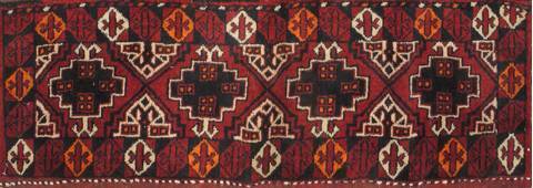 Baluch Red Runner Hand Knotted 13 X 47 Area Rug 100-110999 Image 0
