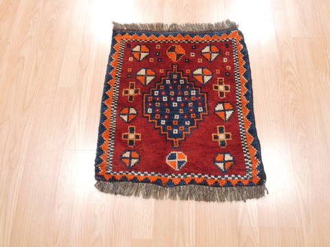 Turkman Red Square Hand Knotted 19 X 111 Area Rug 100-111000 Image 1