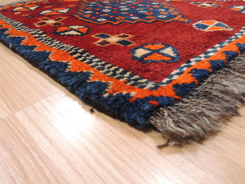 Turkman Red Square Hand Knotted 19 X 111 Area Rug 100-111000 Image 4