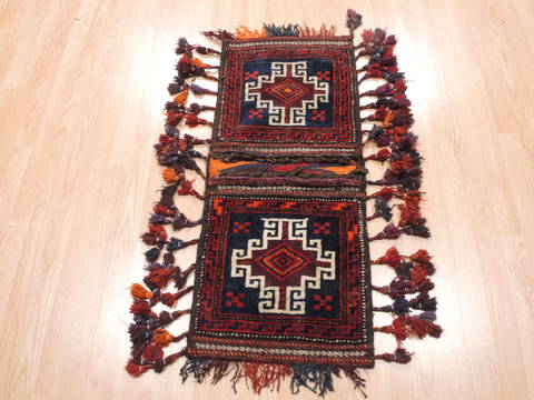 Baluch Blue Runner Hand Knotted 15 X 35 Area Rug 100-111013 Image 4