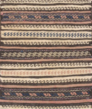 Afghan Baluch Beige Square 4 ft and Smaller Wool Carpet 111014