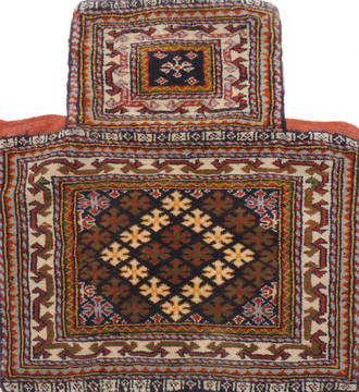 Baluch Blue Square Hand Knotted 1'11" X 2'3"  Area Rug 100-111015