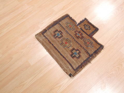 Baluch Brown Square Hand Woven 16 X 19 Area Rug 100-111017 Image 2