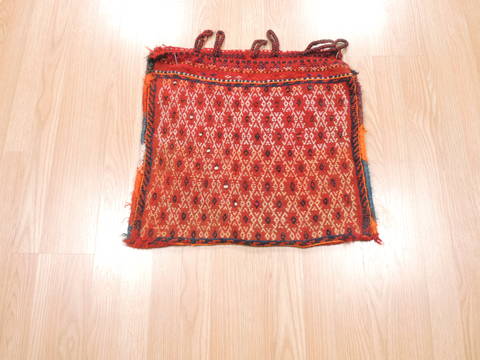 Baluch Red Square Hand Woven 18 X 22 Area Rug 100-111019 Image 1