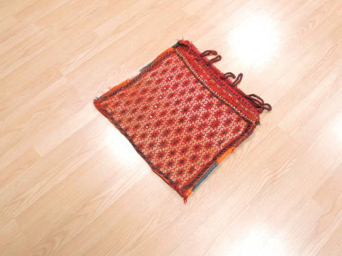 Baluch Red Square Hand Woven 18 X 22 Area Rug 100-111019 Image 2