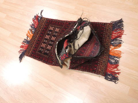 Baluch Red Hand Knotted 19 X 44 Area Rug 100-111022 Image 9