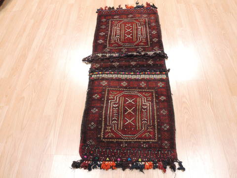 Baluch Red Hand Knotted 19 X 44 Area Rug 100-111026 Image 1