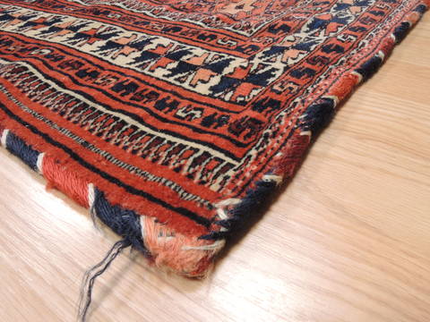 Baluch Red Square Hand Knotted 31 X 35 Area Rug 100-111030 Image 5