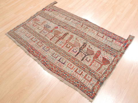 Baluch Red Hand Knotted 34 X 46 Area Rug 100-111031 Image 2