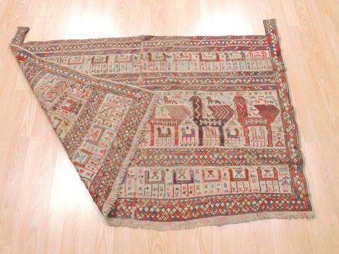 Baluch Red Hand Knotted 34 X 46 Area Rug 100-111031 Image 6