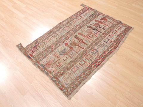 Baluch Red Hand Knotted 34 X 46 Area Rug 100-111031 Image 8