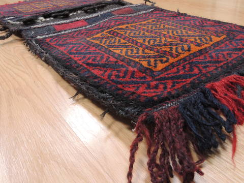 Baluch Orange Hand Knotted 18 X 27 Area Rug 100-111032 Image 3