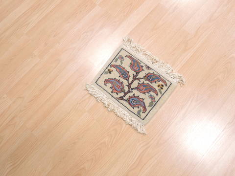Kashan White Square Hand Knotted 10 X 13 Area Rug 100-111033 Image 2