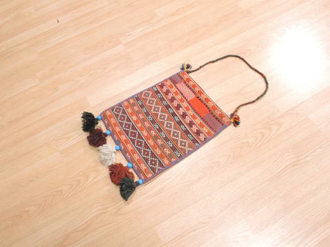Baluch Orange Square Hand Woven 12 X 14 Area Rug 100-111034 Image 1