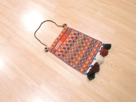 Baluch Orange Square Hand Woven 12 X 14 Area Rug 100-111034 Image 2