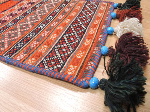Baluch Orange Square Hand Woven 12 X 14 Area Rug 100-111034 Image 3