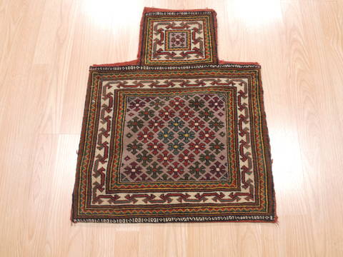 Baluch Purple Square Hand Knotted 111 X 23 Area Rug 100-111038 Image 1