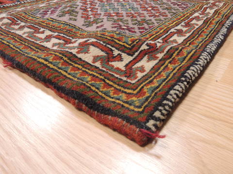 Baluch Purple Square Hand Knotted 111 X 23 Area Rug 100-111038 Image 4