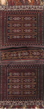 Baluch Red Hand Knotted 1'8" X 3'9"  Area Rug 100-111040