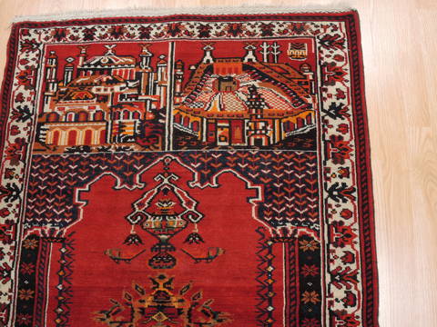 Baluch Red Hand Knotted 31 X 51 Area Rug 100-111042 Image 4