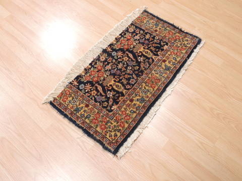 Baluch Blue Hand Knotted 16 X 30 Area Rug 100-111043 Image 3