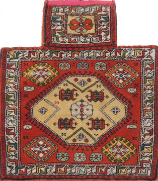 Afghan Baluch Red Square 4 ft and Smaller Wool Carpet 111044