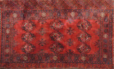 Baluch Red Hand Knotted 3'0" X 5'6"  Area Rug 100-111050