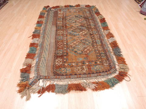 Baluch Brown Runner Hand Knotted 26 X 65 Area Rug 100-111054 Image 9