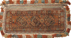 Afghan Baluch Brown Runner 6 ft and Smaller Wool Carpet 111054
