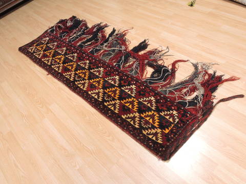 Baluch Multicolor Runner Hand Knotted 24 X 48 Area Rug 100-111055 Image 3