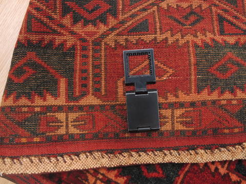 Baluch Red Square Hand Knotted 18 X 24 Area Rug 100-111058 Image 1