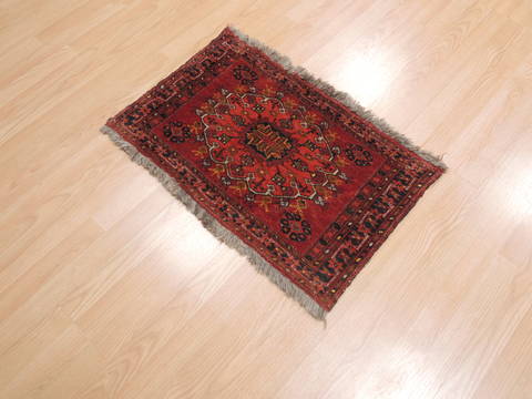 Baluch Red Square Hand Knotted 110 X 24 Area Rug 100-111059 Image 1