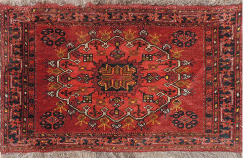 Baluch Red Square Hand Knotted 110 X 24 Area Rug 100-111059 Image 0
