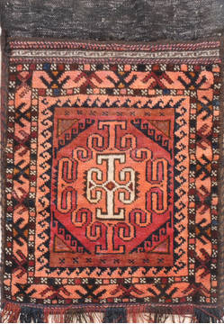 Baluch Red Square Hand Knotted 1'9" X 1'10"  Area Rug 100-111066
