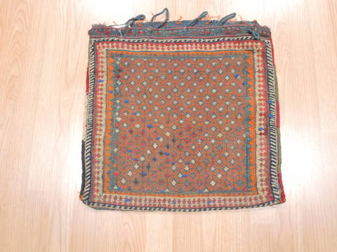 Baluch Blue Square Hand Woven 18 X 22 Area Rug 100-111070 Image 2