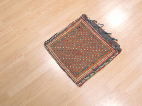 Baluch Blue Square Hand Woven 18 X 22 Area Rug 100-111070 Image 3