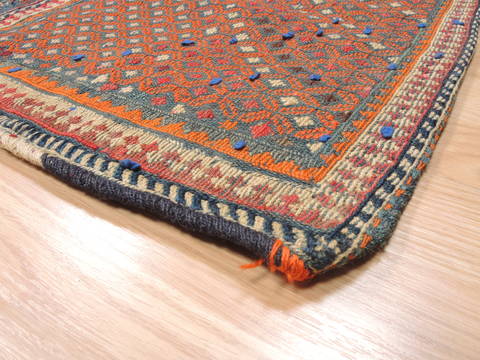 Baluch Blue Square Hand Woven 18 X 22 Area Rug 100-111070 Image 5