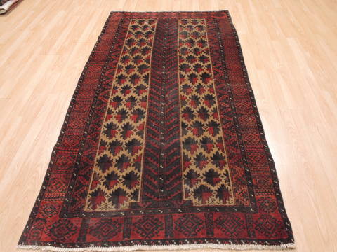 Baluch Beige Hand Knotted 310 X 75 Area Rug 134-111095 Image 1