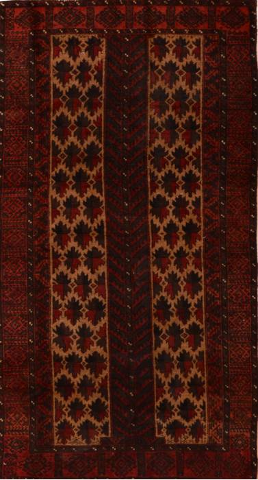 Baluch Beige Hand Knotted 310 X 75 Area Rug 134-111095 Image 0