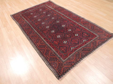 Baluch Blue Hand Knotted 311 X 69 Area Rug 134-111101 Image 3