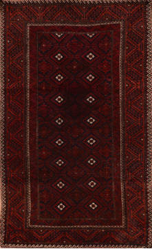 Afghan Baluch Blue Rectangle 5x7 ft Wool Carpet 111101