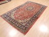Kashan Red Hand Knotted 48 X 81  Area Rug 134-111106 Thumb 1