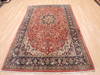 Kashan Red Hand Knotted 48 X 81  Area Rug 134-111106 Thumb 9