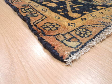 Baluch Blue Runner Hand Knotted 31 X 91 Area Rug 134-111108 Image 8