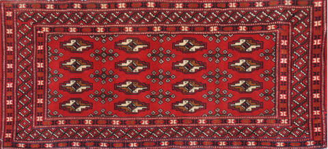 Baluch Red Hand Knotted 20 X 43 Area Rug 134-111121 Image 0