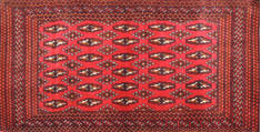 Baluch Red Hand Knotted 2'0" X 4'3"  Area Rug 134-111123