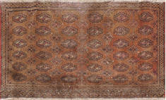 Afghan Baluch Brown Rectangle 2x4 ft Wool Carpet 111135
